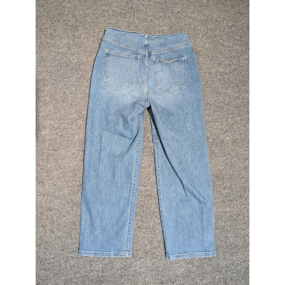 Veronica Beard Jeans Womens 29x26 Crosbie Wide Crop Denim Blue - Picture 2 of 9